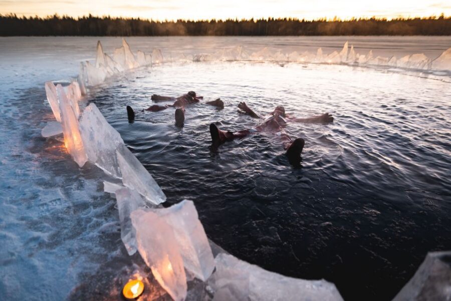 Daytime Ice Floating Rovaniemi, Frozen Lake Experience - The warm-up moment: open fire, cookies, and hot drinks that actually matter