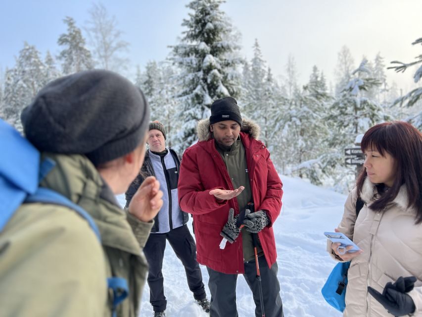 Helsinki: Winter Wonderland Liesjärvi National Park Hike - The campfire hut lunch: where the day turns from activity into Finland