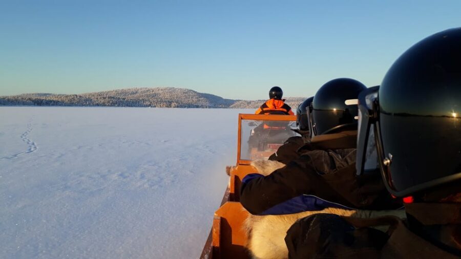 Ivalo: Ice Fishing Tour to Lake Inari, Reindeers & Lunch - Getting There in Style: The Ivalo Office, Koppelo, and the Sleigh Ride