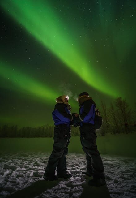 Ivalo: Lake Inari Northern Lights Tour w/ Reindeer & Dinner - Reindeer time: meeting them, feeding them, and staying respectful