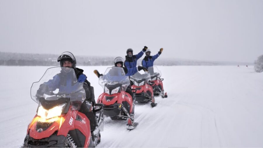 Levi: 3 Hour Snowmobile Safari Around Levi with Coffee Break - Return by van: back to Myllyjoentie 2
