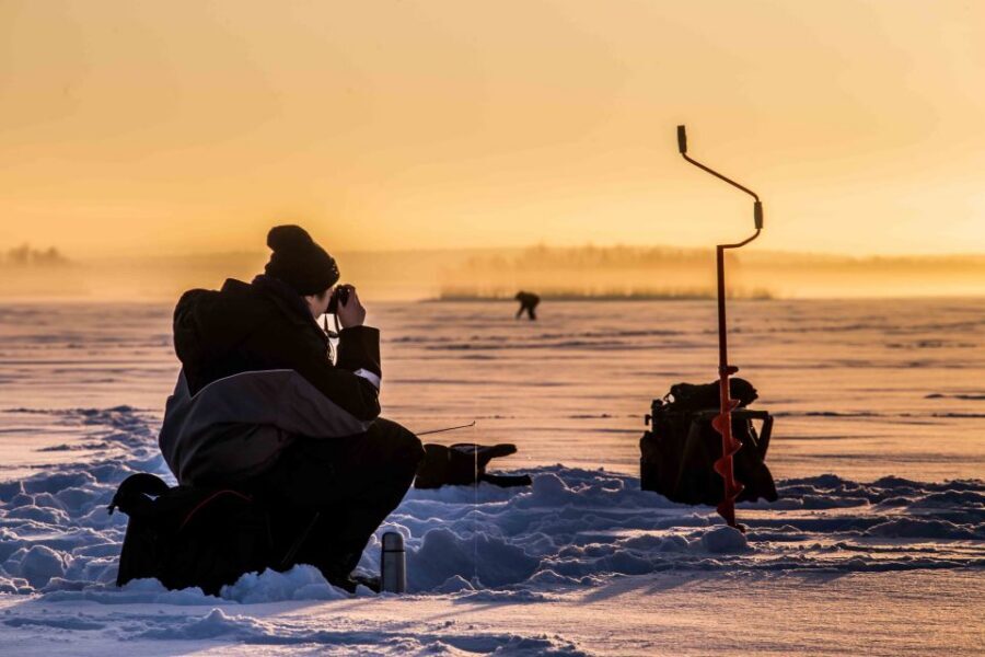 Levi: Ice Fishing on a Frozen Lake - Ice Fishing Basics: How the Guide Gets You Fish-Ready