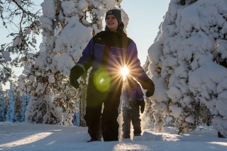 Levi: Scenic Levi Snowshoe Trip - The Snowshoeing Itself: Deep Snow vs. Firmer Ground