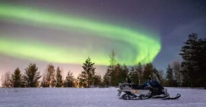 Levi: Snowmobile Northern Lights Hunting Trip - Snowmobile driving: fun, fast, and safely managed