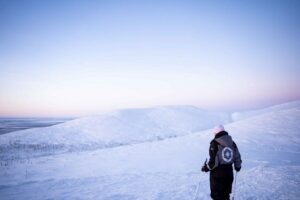 Levi: Snowshoe Adventure in the Wilderness - From Sirkka pickup to a chosen nature site by minivan
