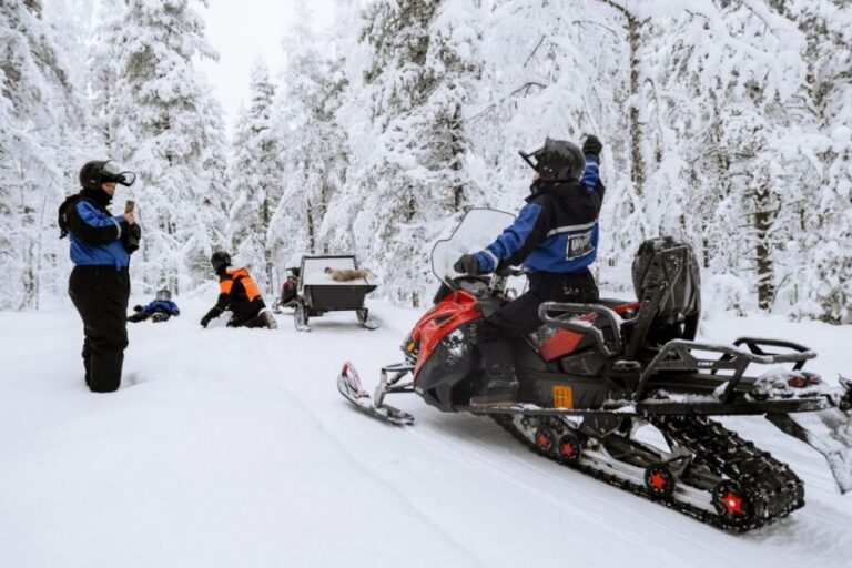 Rovaniemi: Family Snowmobile Safari with Campfire and Snacks - Pickup points and getting kitted up for real winter riding