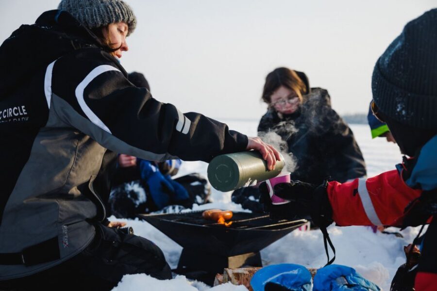 Rovaniemi: Ice Fishing & Snowmobile Safari Combo Day - The Arctic forest snowmobile safari: what 20 km feels like