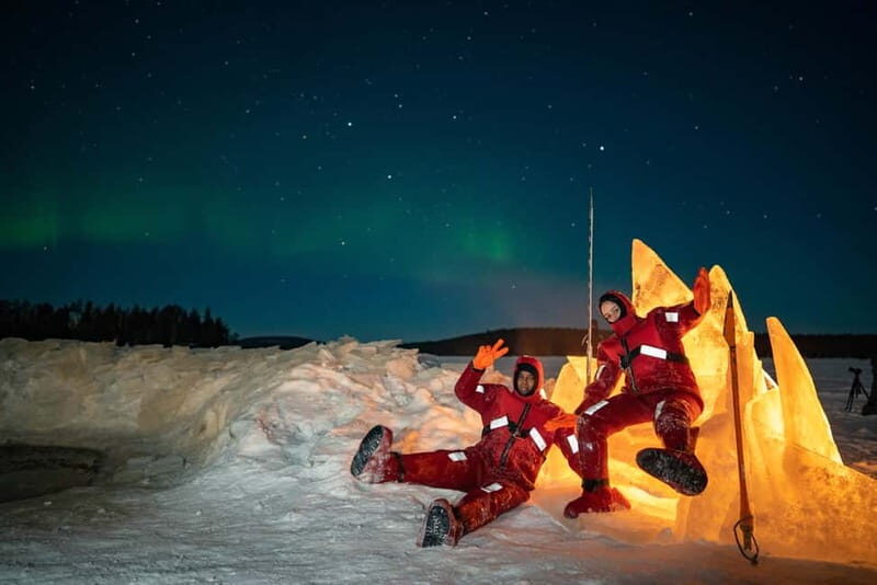 Rovaniemi: Ice Floating in Forest Lake with Aurora Borealis - Getting suited: the survival suit is the real “secret sauce”