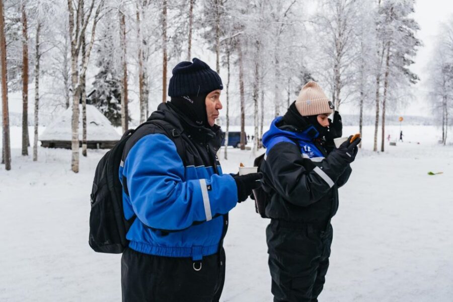 Rovaniemi: Snowmobile Safari, Reindeer & Husky Sleigh Ride - Reindeer Farm Stop: Feeding, Stories, and That Driving Certificate