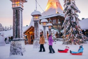 Rovaniemi: Tour to Santa Claus Village with Hotel pick up - The Arctic Circle line: quick crossing, good winter bragging rights
