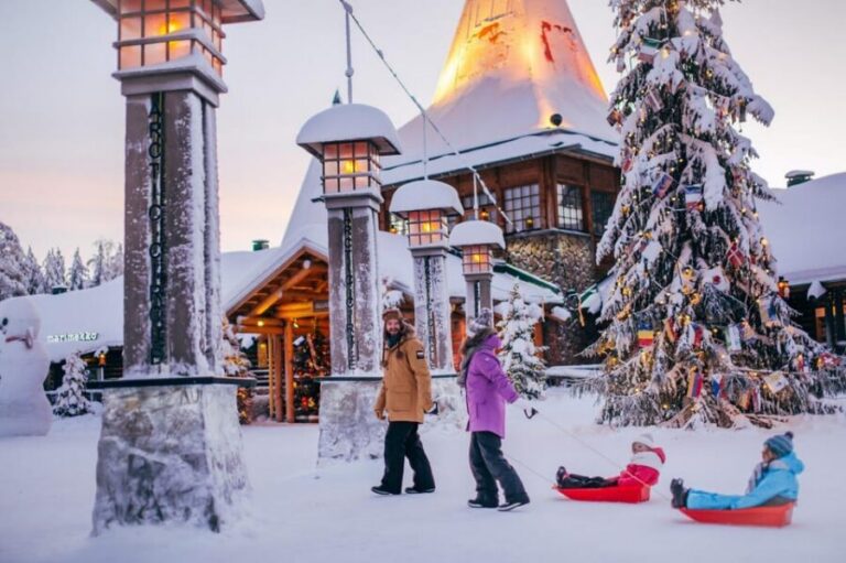 Rovaniemi: Tour to Santa Claus Village with Hotel pick up - The Arctic Circle line: quick crossing, good winter bragging rights