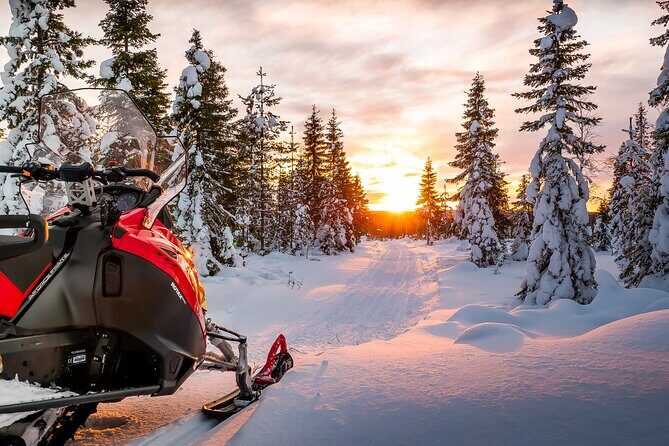 Snowmobile Tours in Rovaniemi Lapland - The core experience: a guided Lapland ride through forest and frozen lake